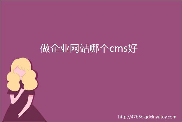 做企业网站哪个cms好